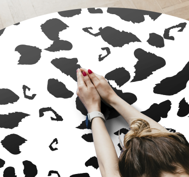 Covor vinil print animalier pete de girafă alb-negru - TenStickers