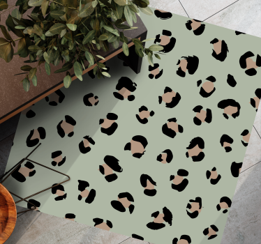 Covor vinil print animalier piele cu pete de leopard - TenStickers