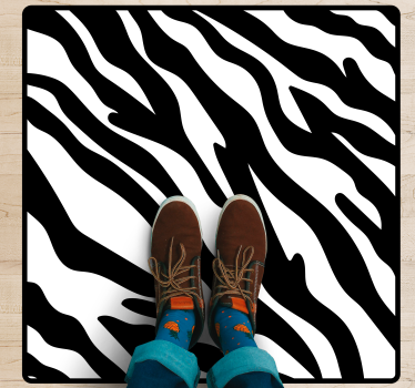 Covor vinil print animalier stil zebra - TenStickers
