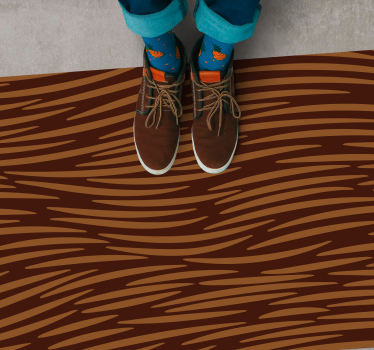 Covor vinil print animalier textură de fibre de lemn - TenStickers
