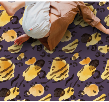 Covor vinil print animalier pete de tigru aquarella - TenStickers