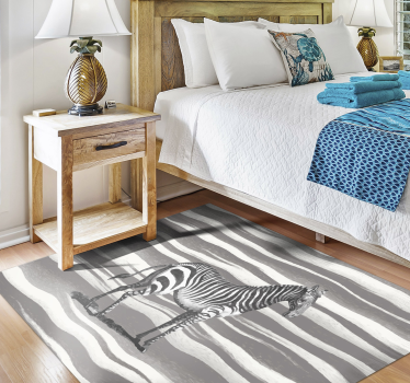 Covor vinil print animalier zebră în dungi - TenStickers