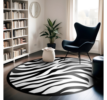 Covor vinil animalier zebra Stripe Circular Design - TenStickers