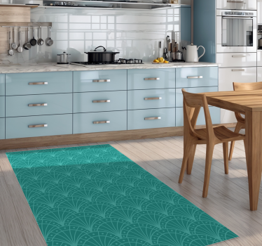 Covor vinil turcoaz stil artdeco - TenStickers