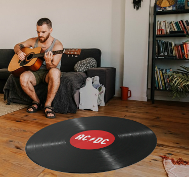 Covor vinil vintage de muzica rock acdc - TenStickers