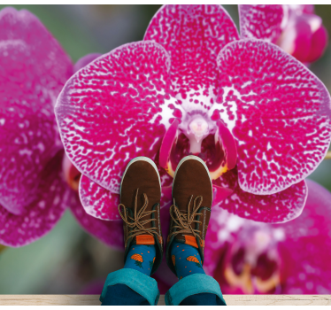Covor violet orhidee closeup floare - TenStickers