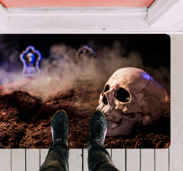 Craniu în ceață covorașe de halloween - TenStickers
