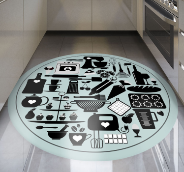 Elemente de bucatarie covoare contemporane - TenStickers