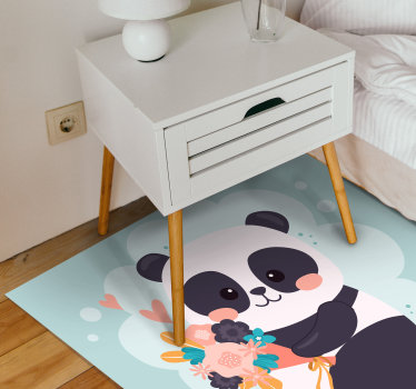Fericit panda fata animal vinil mat - TenStickers