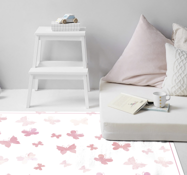 Fluturi roz covor roz - TenStickers