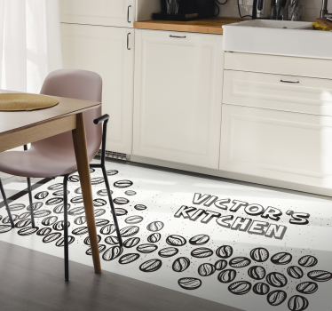Fundal cu covoare contemporane cu boabe de cafea - TenStickers