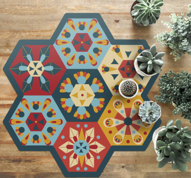 Gresie colorată hexagonă faianță mat - TenStickers