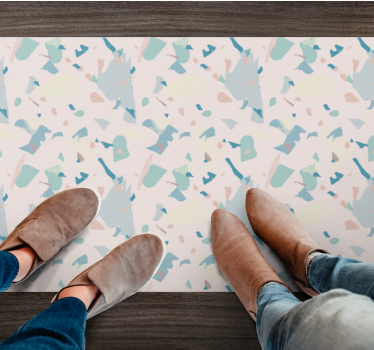 Gresie si placi terrazzo covor living - TenStickers