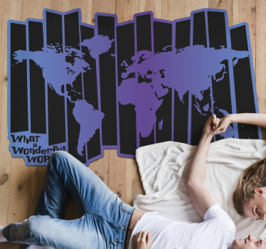 Harta mondială ce minunat covor mondial de vinil - TenStickers
