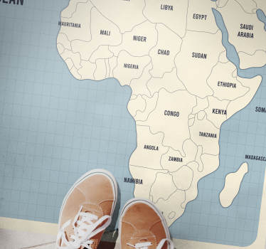 Hârtie carton din africa vinil map rug - TenStickers
