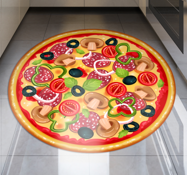 Italia pizza mat circular - TenStickers