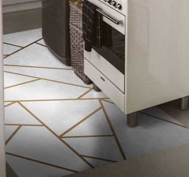Marmură forme geometrice covor de vinil de bucătărie - TenStickers