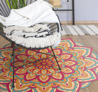 Matale colorate mandala mat - TenStickers