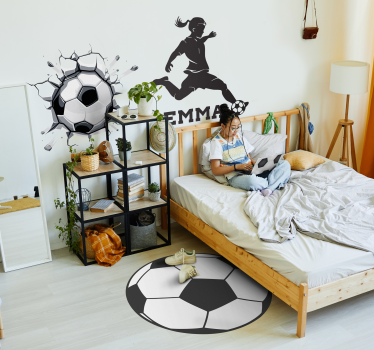 Minge de fotbal copii vinil covor - TenStickers