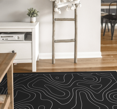 Motiv de design covoare geometrice alb-negru - TenStickers