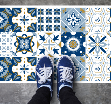 Mozaic colorat model geometric covoraș de faianță - TenStickers