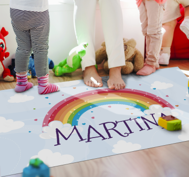 Nori curcubeu cu covor de vinil personalizat - TenStickers
