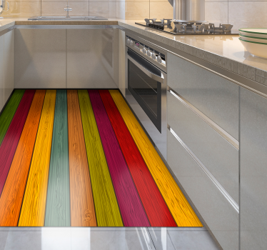 Parchet din vinil textură din lemn multicolor cu efect de lemn - TenStickers