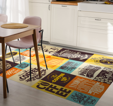 Pardoseala de bucatarie design cafea - TenStickers