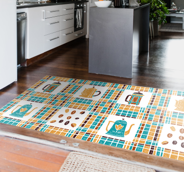 Pardoseală de bucătărie model de masă ceramică - TenStickers