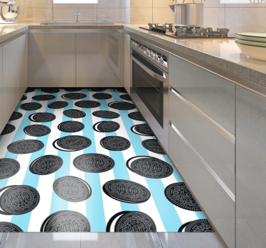 Pardoseala de bucatarie model oreo - TenStickers