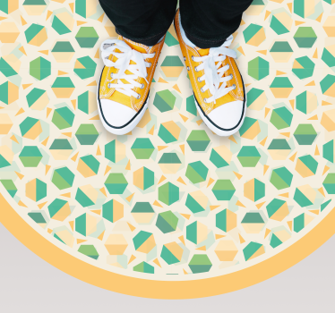 Pardoseală din vinil pentru model de gresie hexagonală colorată - TenStickers
