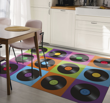 Plăci de disc de vinil de bucătărie covor de vinil - TenStickers