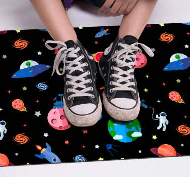 Planete și covor de podea stea galaxie - TenStickers