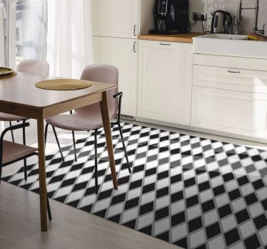 Podele de bucătărie cu diamante albe și negre - TenStickers
