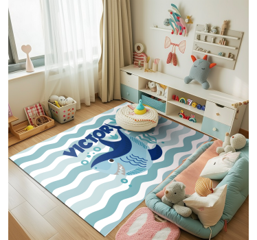 Rechin pentru copii cu covor personalizat de vinil - TenStickers