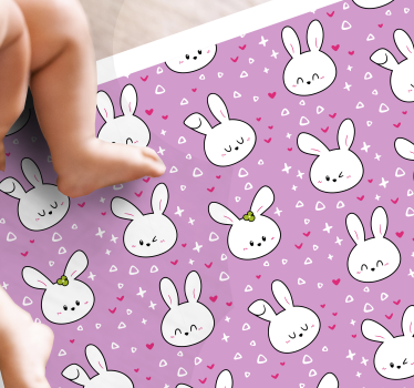 șablon de iepurași pentru copii covor de vinil - TenStickers