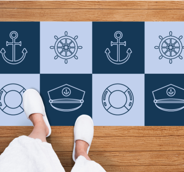 Simboluri marine gresie pardoseală bucătărie - TenStickers