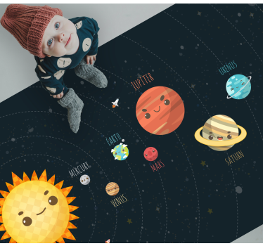 Sistemul solar a explicat covorul stelelor de desene animate - TenStickers