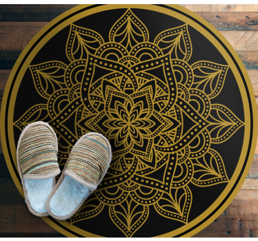 Soare auriu forma mandala mat - TenStickers