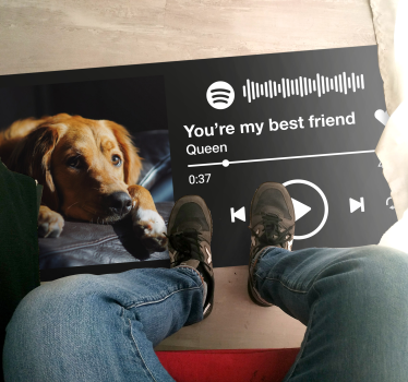 Spotify muzică cu covor de vinil personalizat text și imagine - TenStickers