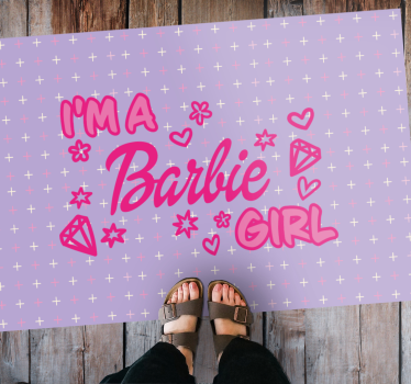 Sunt o fată barbie cita covoare la comandă - TenStickers