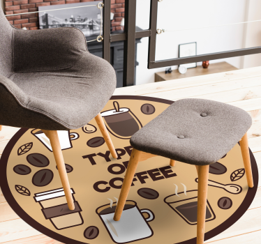 Tipuri de covoare personalizate pentru cafea - TenStickers