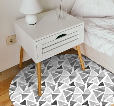 Tonuri de gri triunghiuri covoare geometrice de vinil - TenStickers