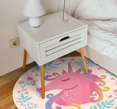 Unicorn dulce cu nume personalizat covor de animale - TenStickers