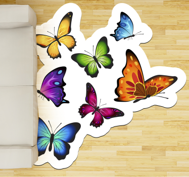 Zboară fluture animal covor vinil - TenStickers