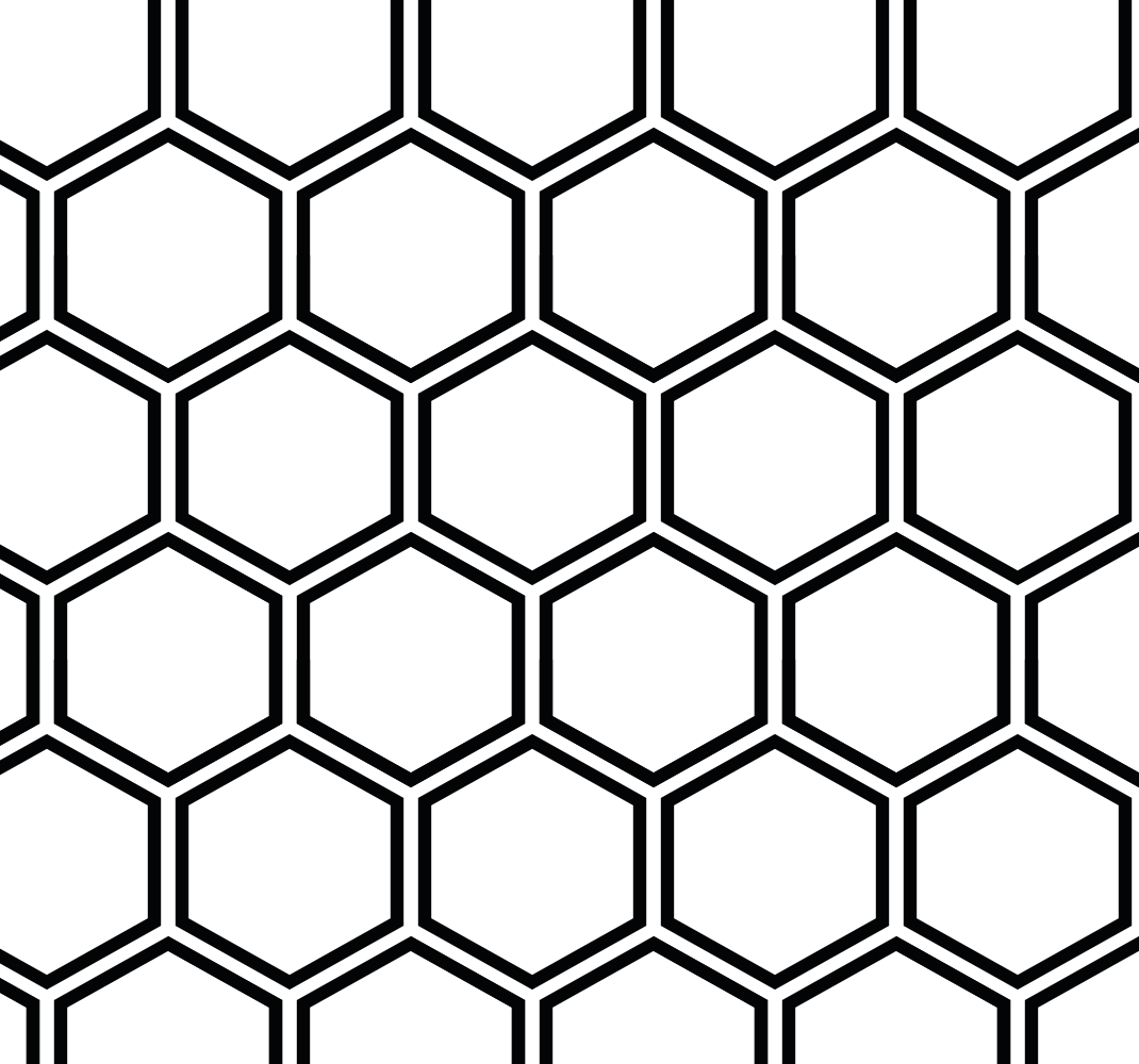 Covor de vinil alb model hexagonal - TenStickers