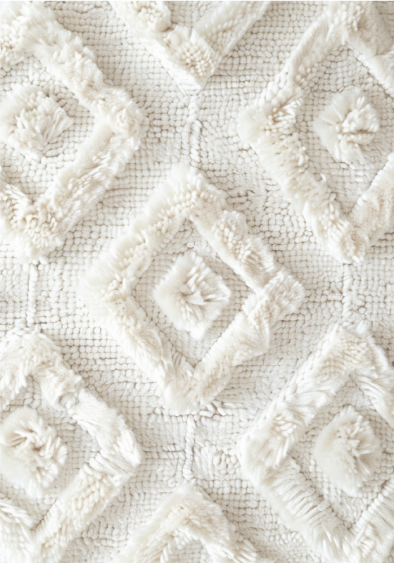 Covor de vinil alb model de diamant - TenStickers