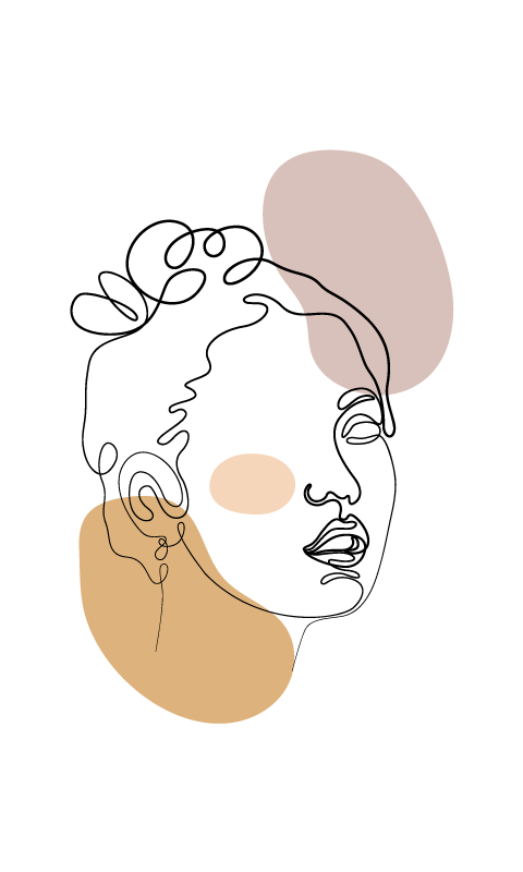 Covor de vinil alb chip și cercuri abstracte - TenStickers