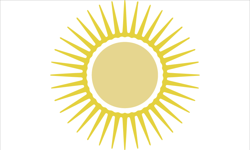 Covor de vinil alb soare galben - TenStickers