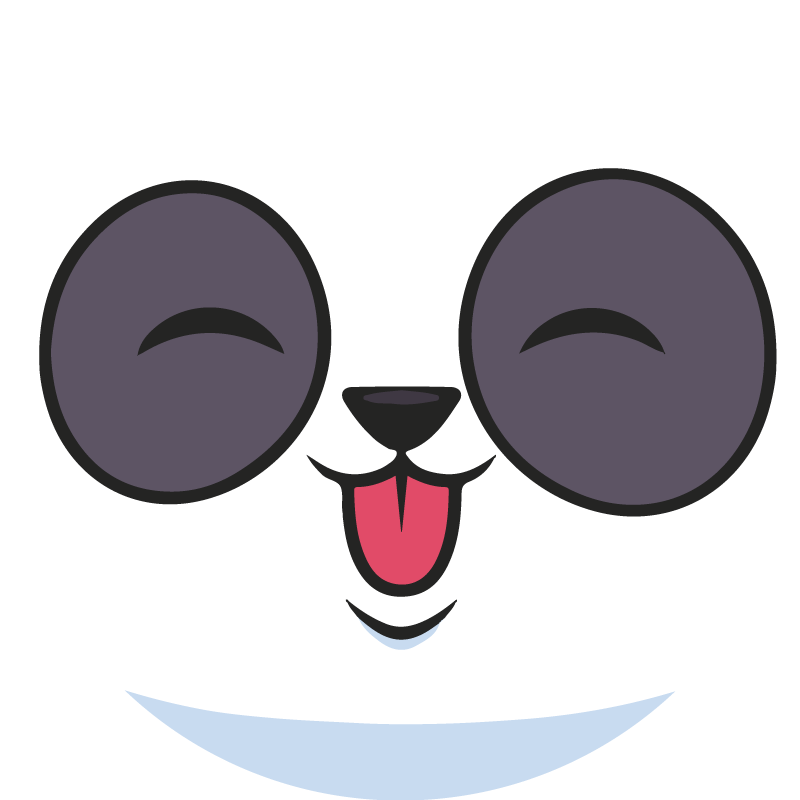 Covor de vinil alb fata de panda - TenStickers